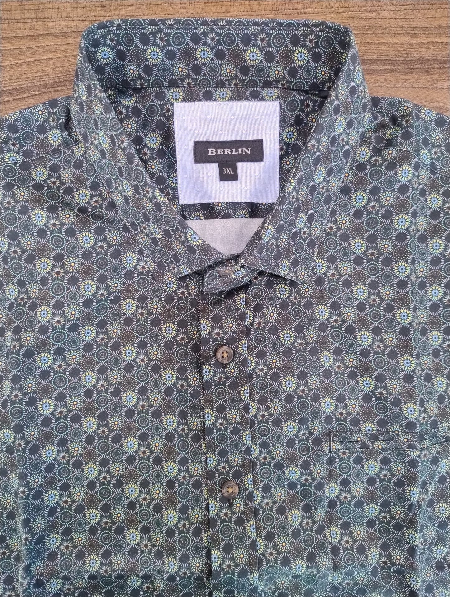 Berlin Kaleidoscope Satin Print Long Sleeve Shirt