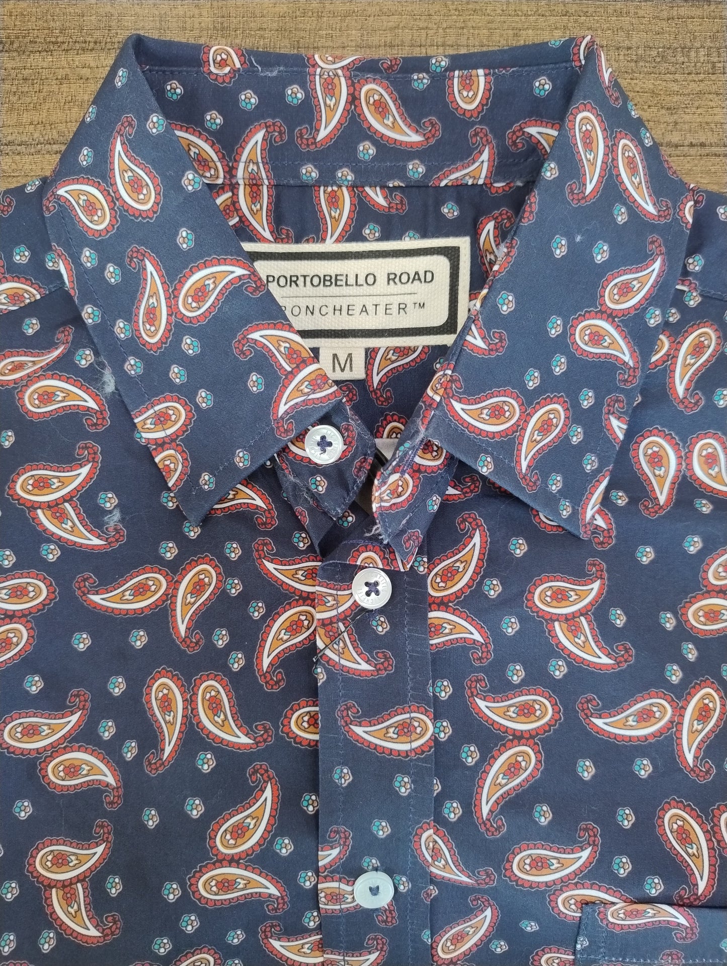 Portobello Road Navy/Red Paisley Long Sleeve Shirt