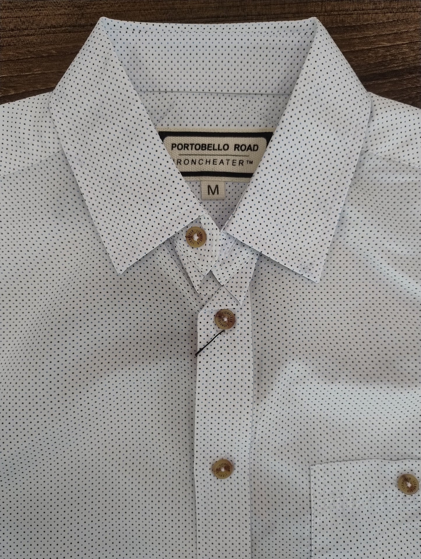 Portobello Road White w/Blue Dots Long Sleeve Shirt