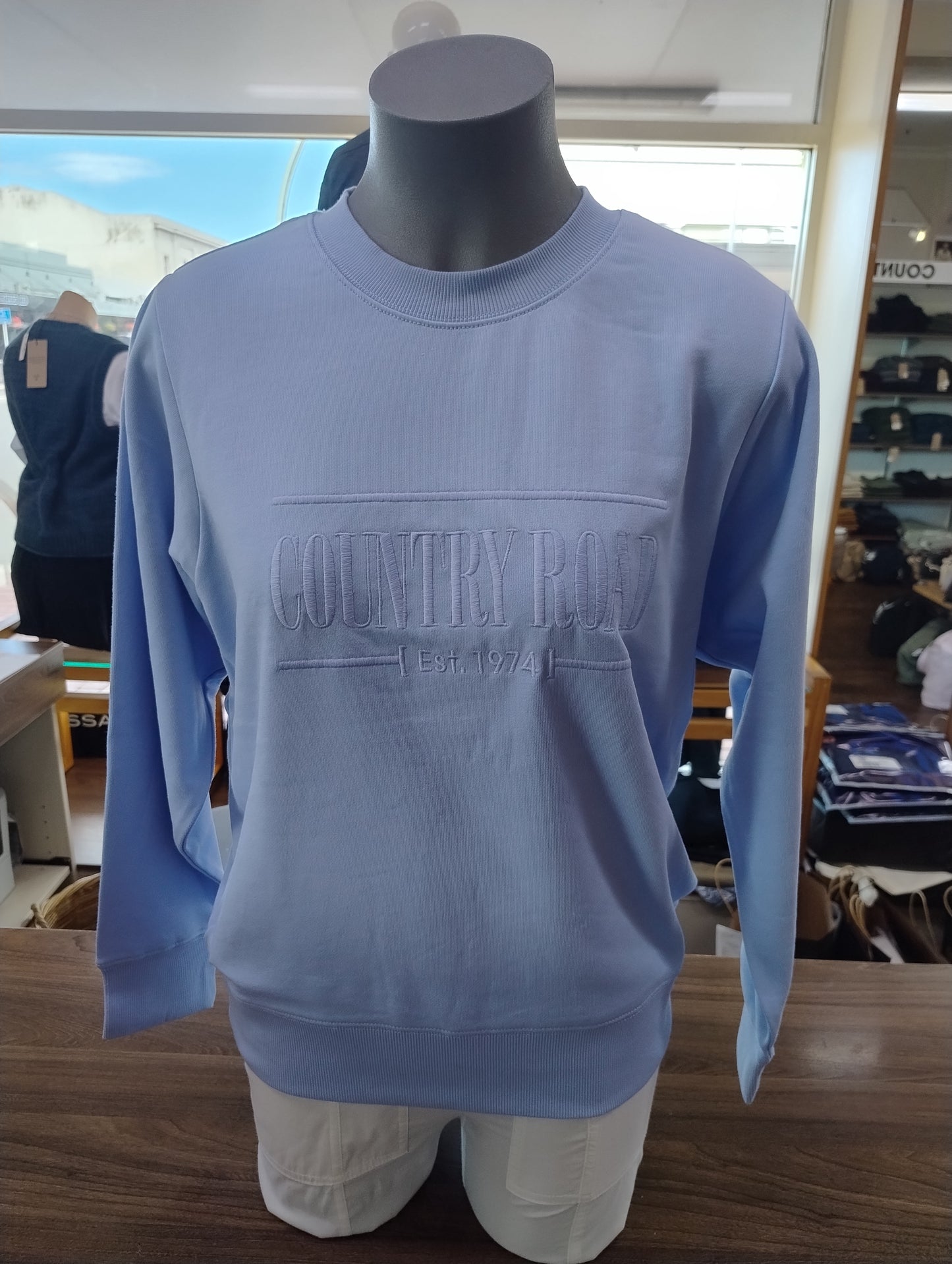 Country Road Heritage Womens Sweatshirt-Lake Blue