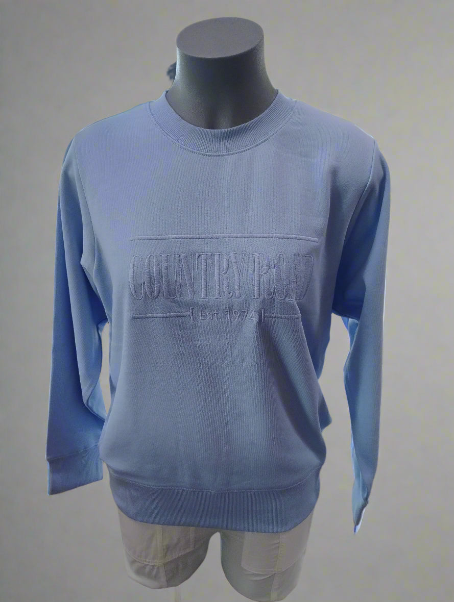 Country Road Heritage Womens Sweatshirt-Lake Blue