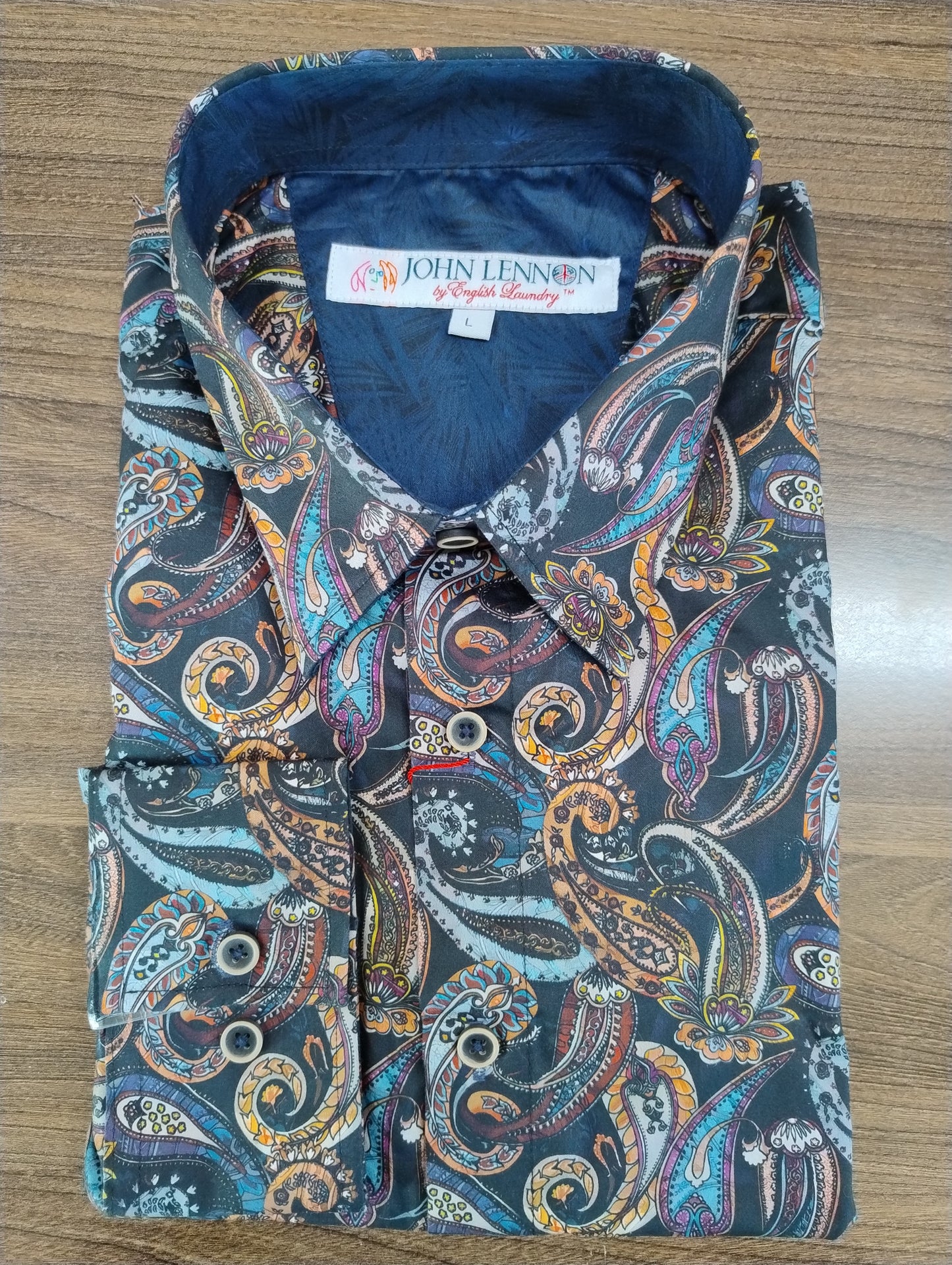 John Lennon Black Paisley Multi Long Sleeve Shirt