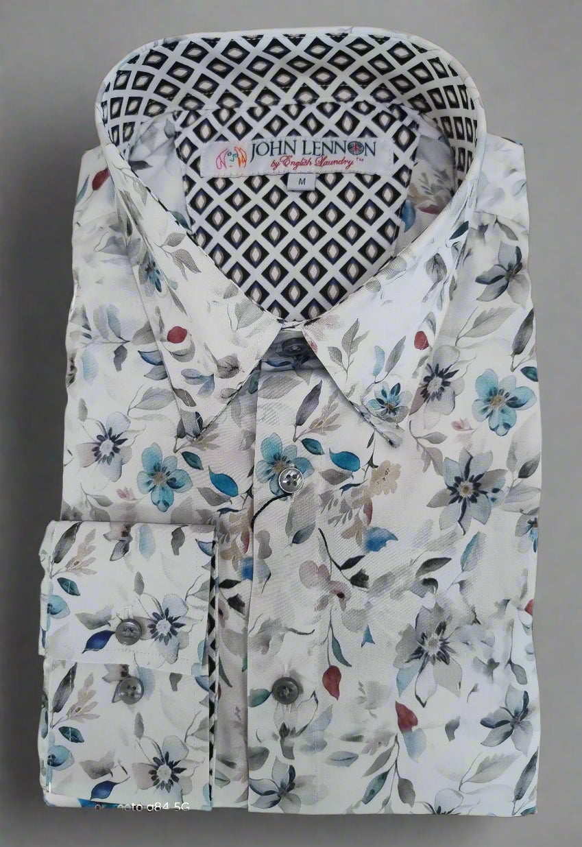 John Lennon Pastel Floral Long Sleeve Shirt