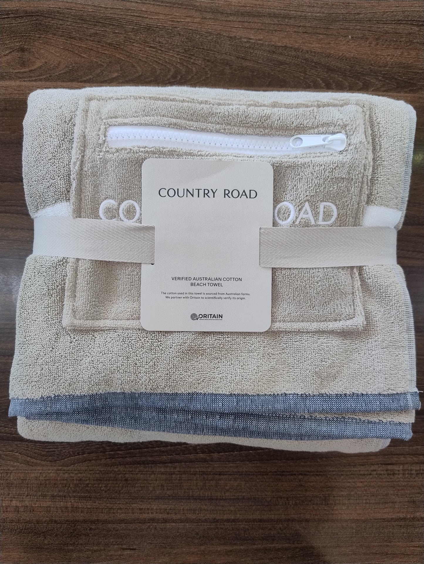 Country Road Esta Beach Towel-Sand