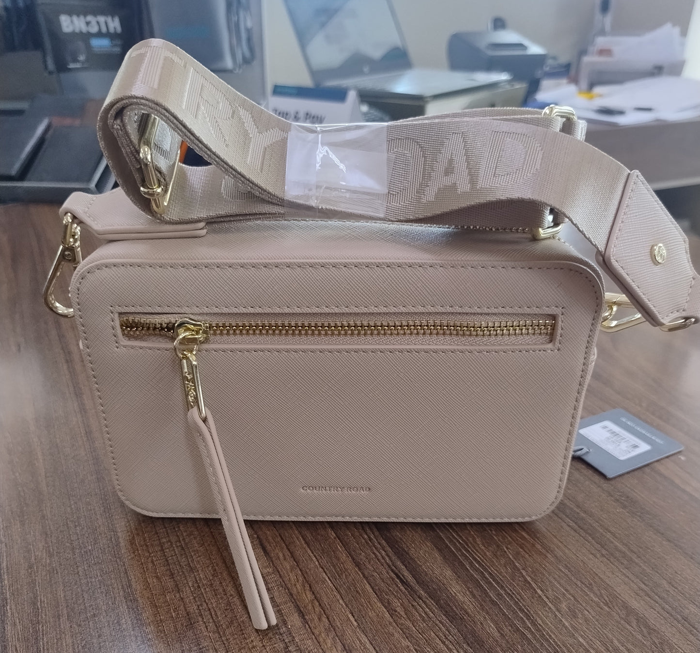 Country Road Branded Camera Bag - Sand