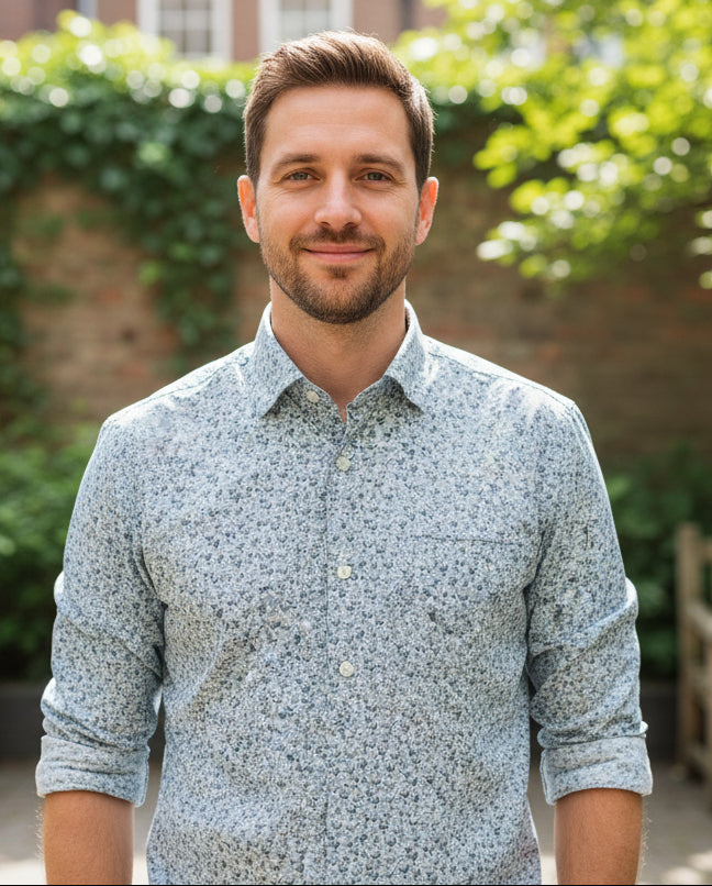 Two Flowers Bottle Leaf Print Long Sleeve Shirt