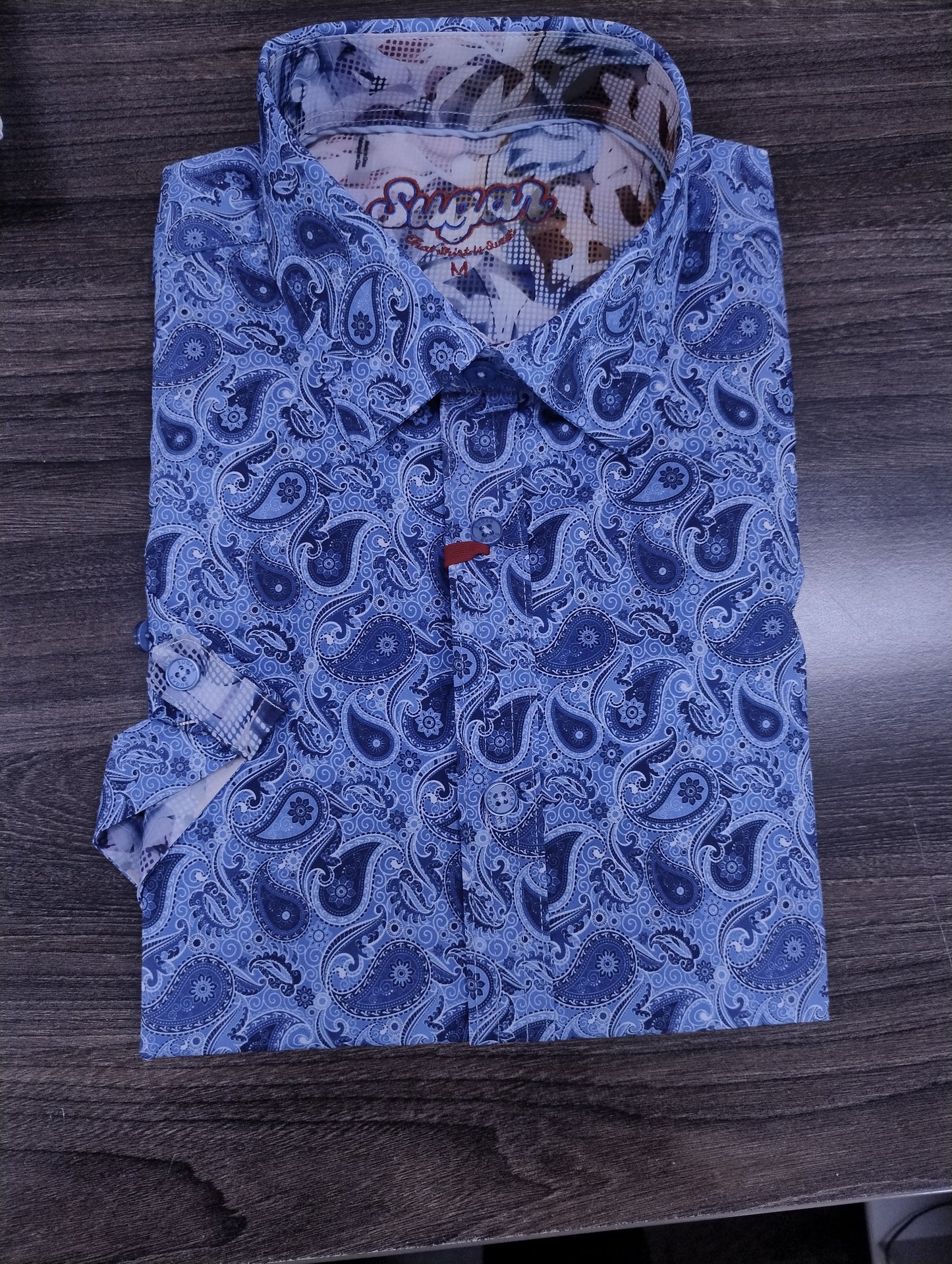 Sugar Rhapsody Short Sleeve Shirt - Cobalt
