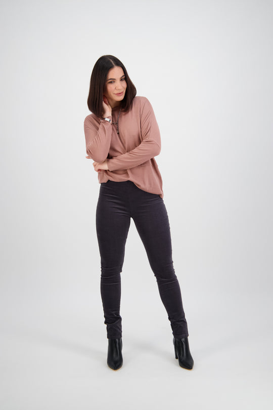 Vassalli Skinny Pull on Cord Pants