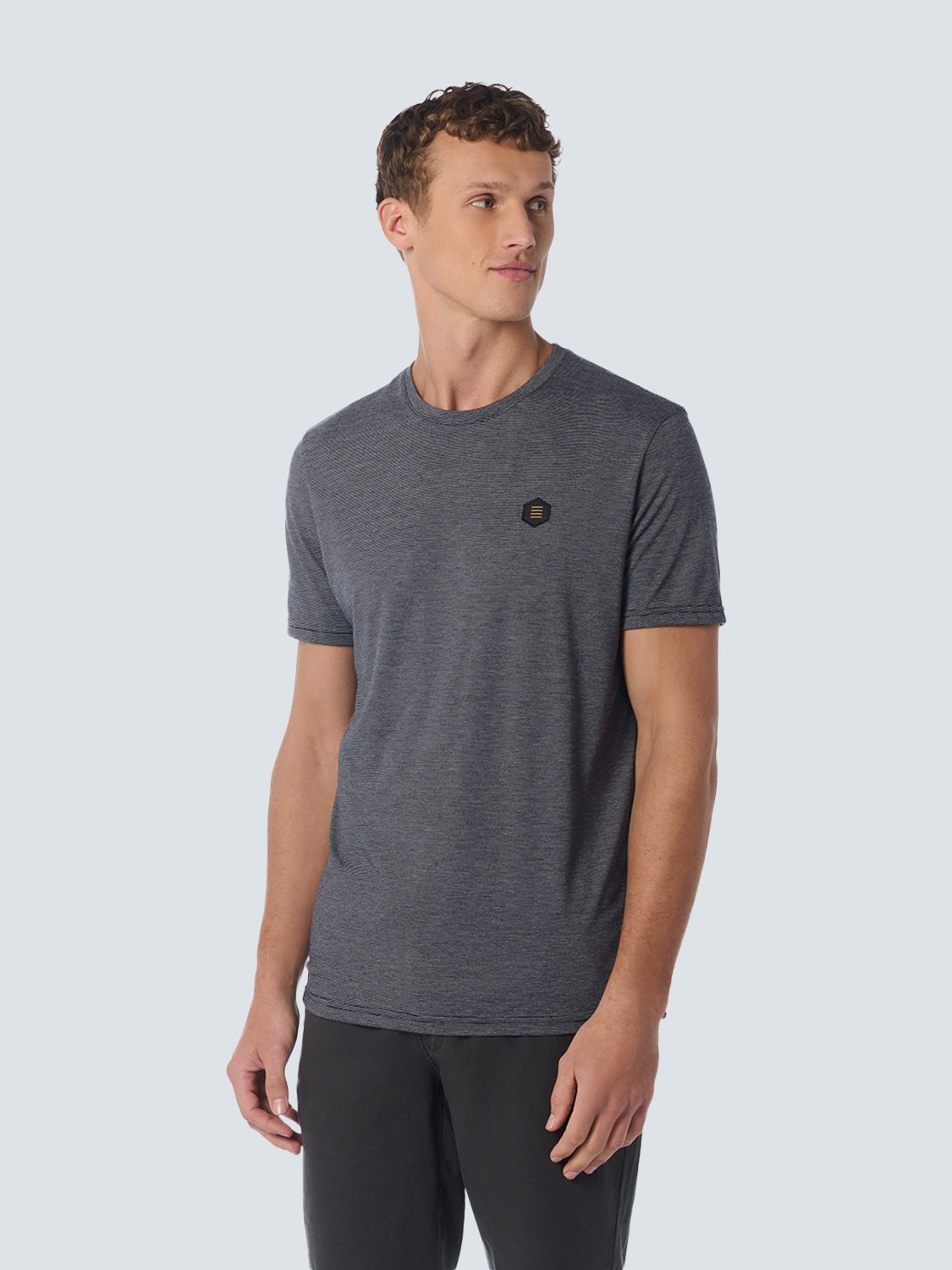 No Excess T-Shirt Crewneck 2 Coloured Stripes Night