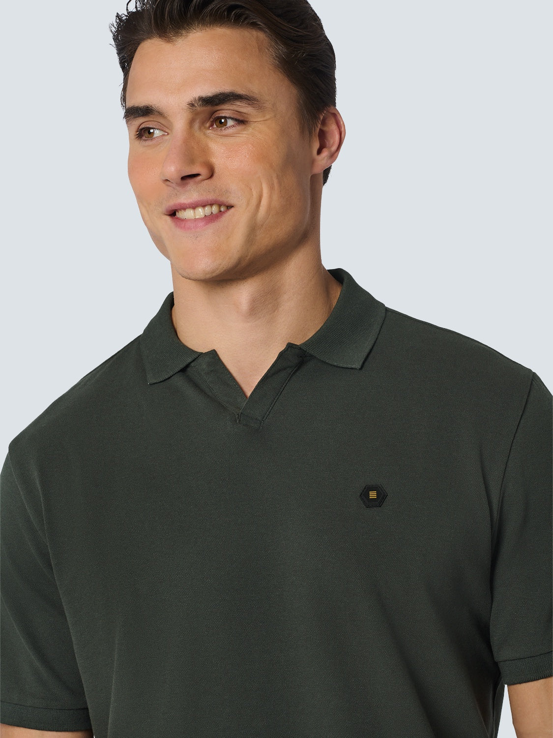 No Excess Polo Stretch Solid Dark Steel