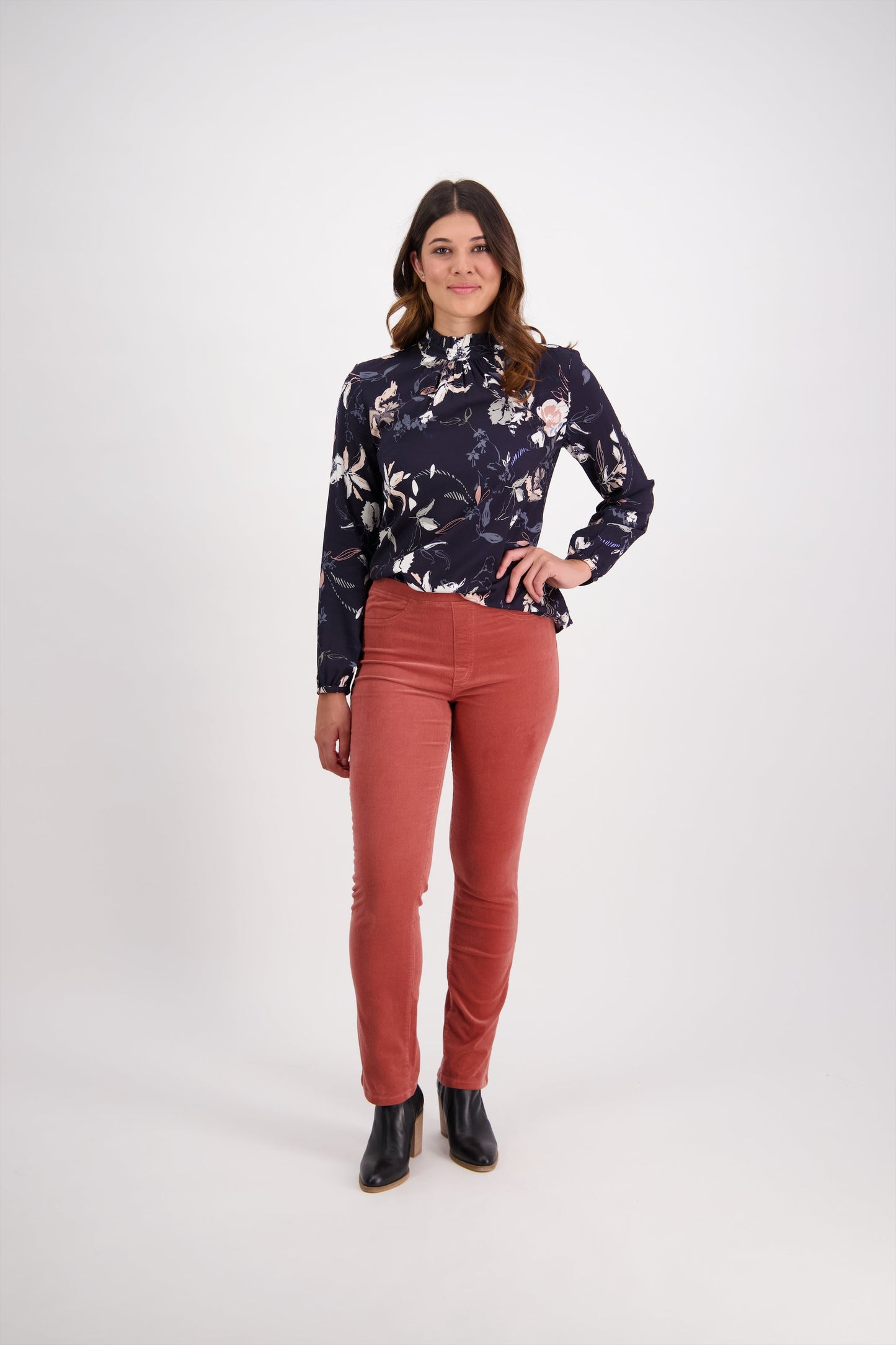 Vassalli Straight Leg Full Length Cord Pant