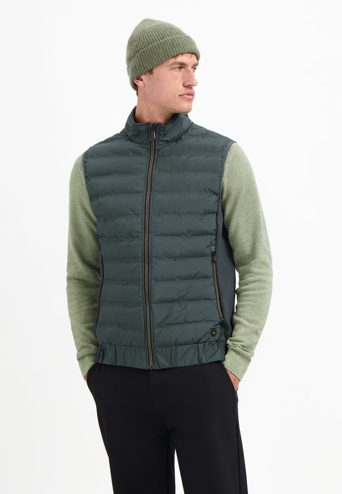 No Excess Bodywarmer with Knit back - Dark Steel