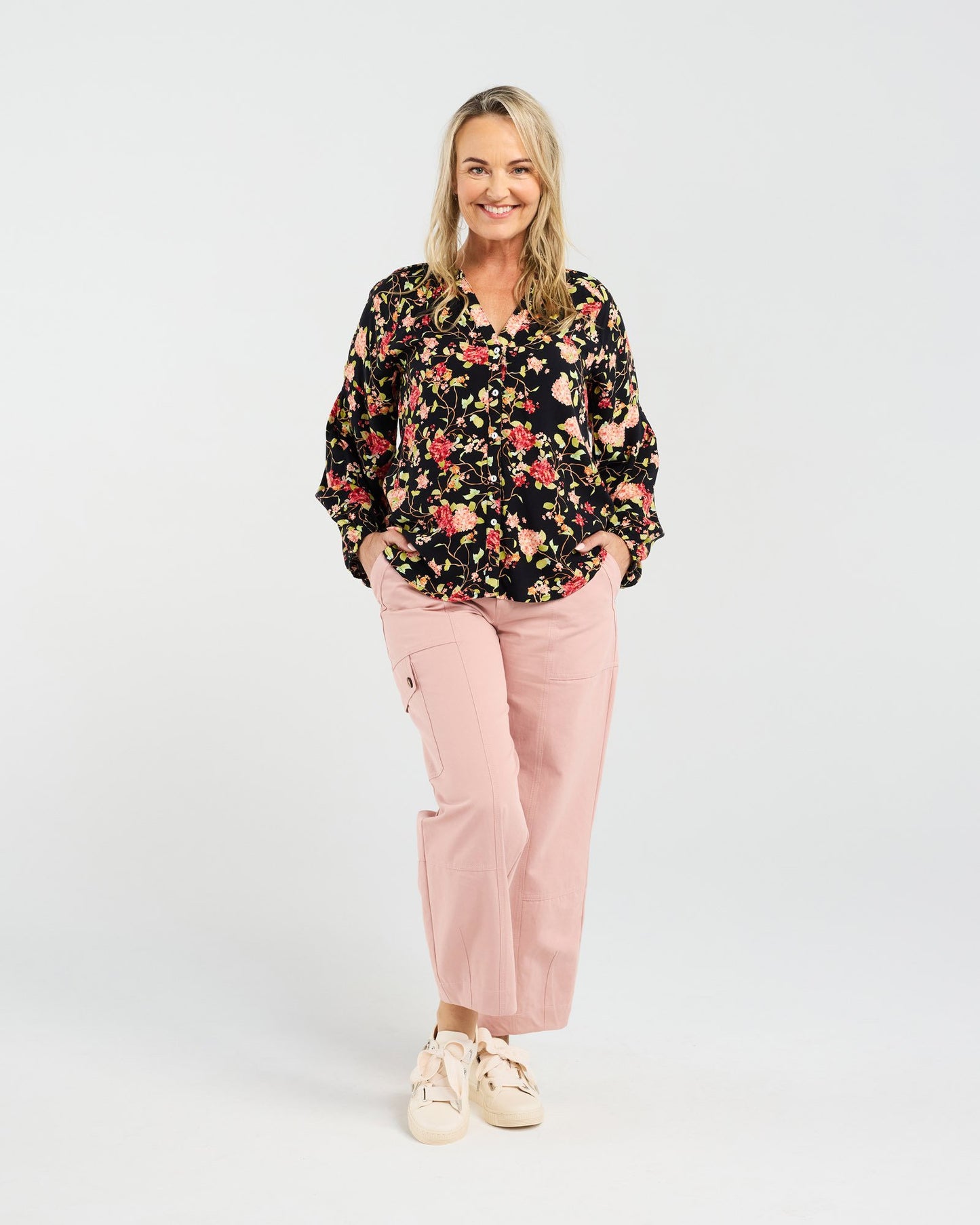 Blackstone Violet L/S Top-B/ Cherry Blossom