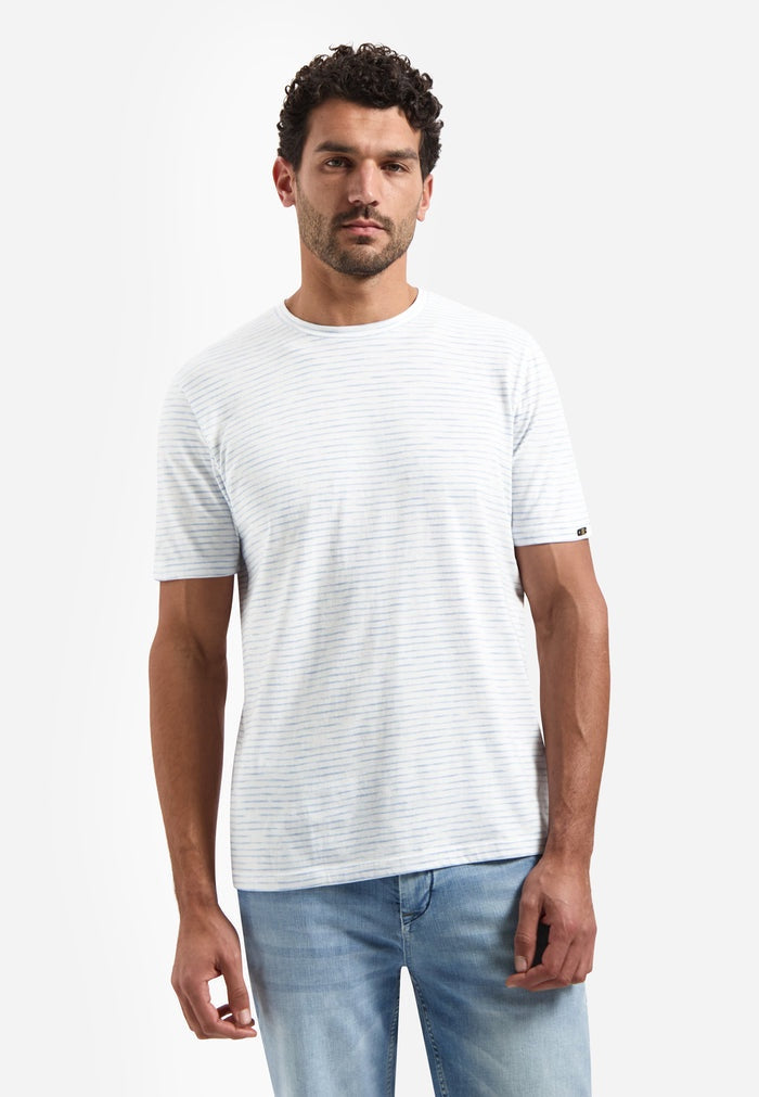 No Excess T-Shirt Crewneck Striped - Blue