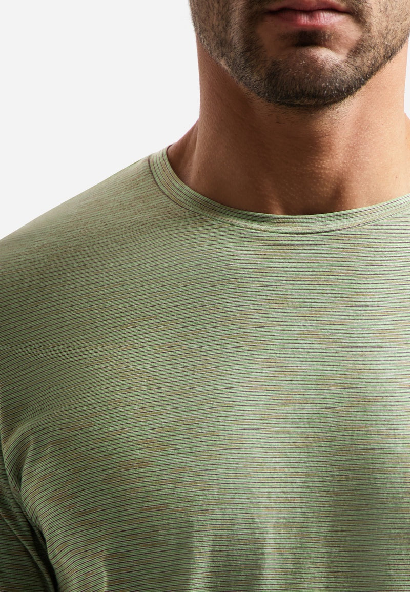 No Excess T-Shirt Crewneck Striped - Green