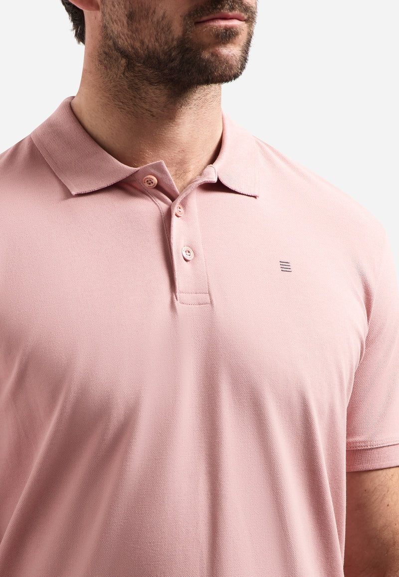 No Excess Basic Short Sleeve Polo - Light Mauve