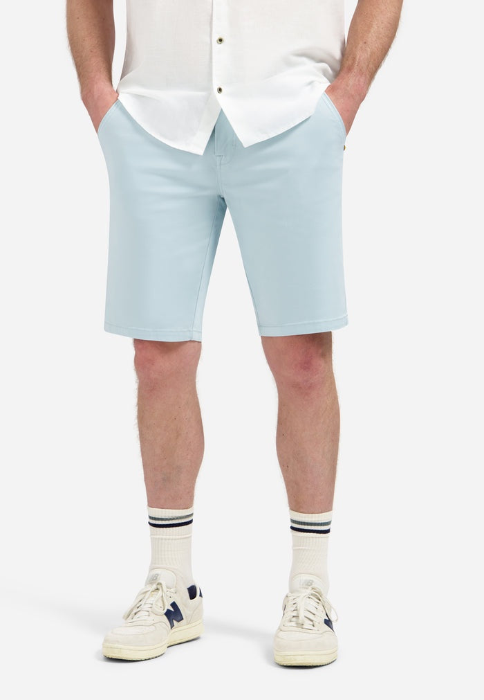 No Excess Garment Dyed Twill Stretch Chino Shorts - Ice