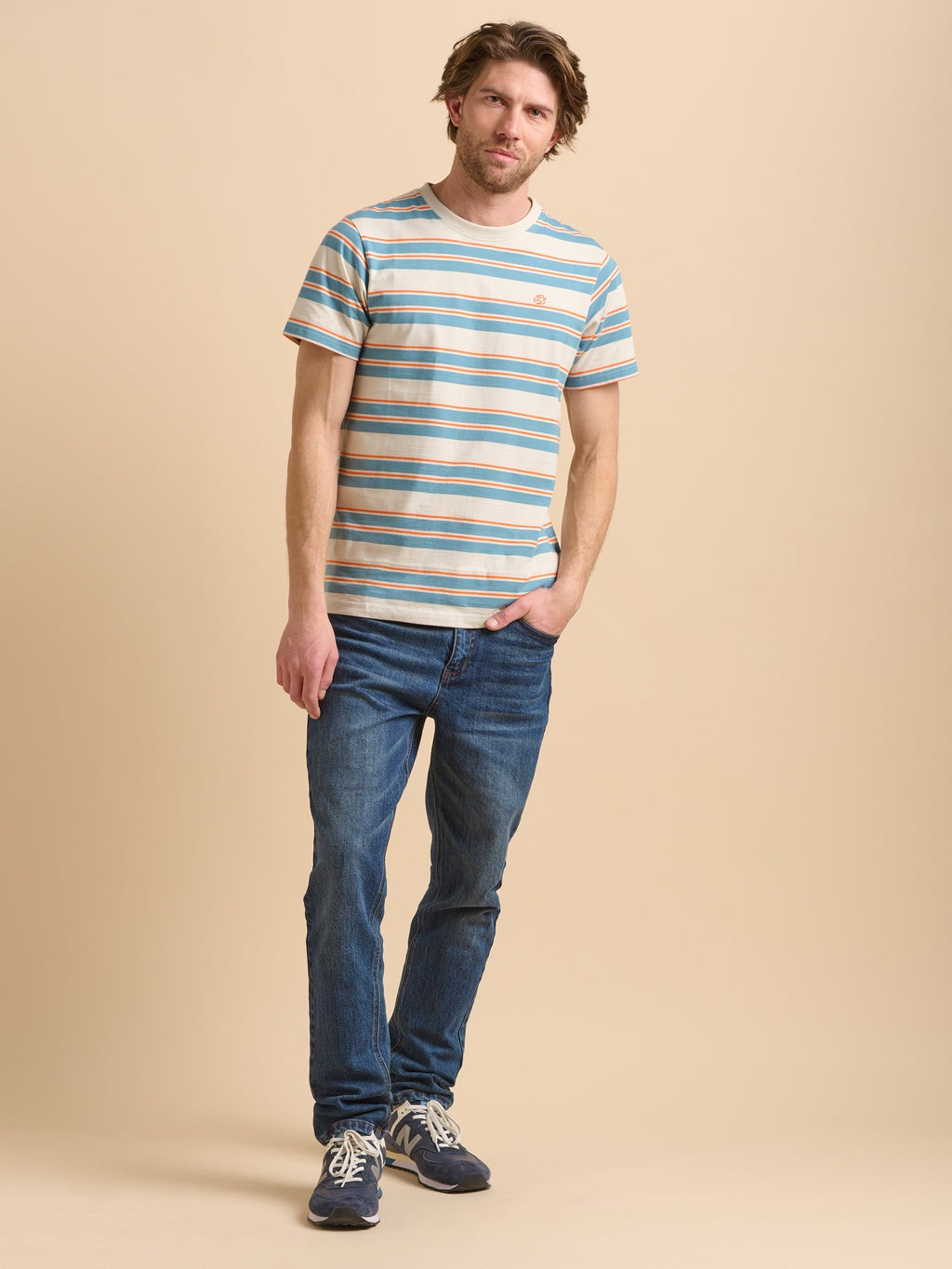 Brakeburn Multi Stripe Short Sleeve T-Shirt