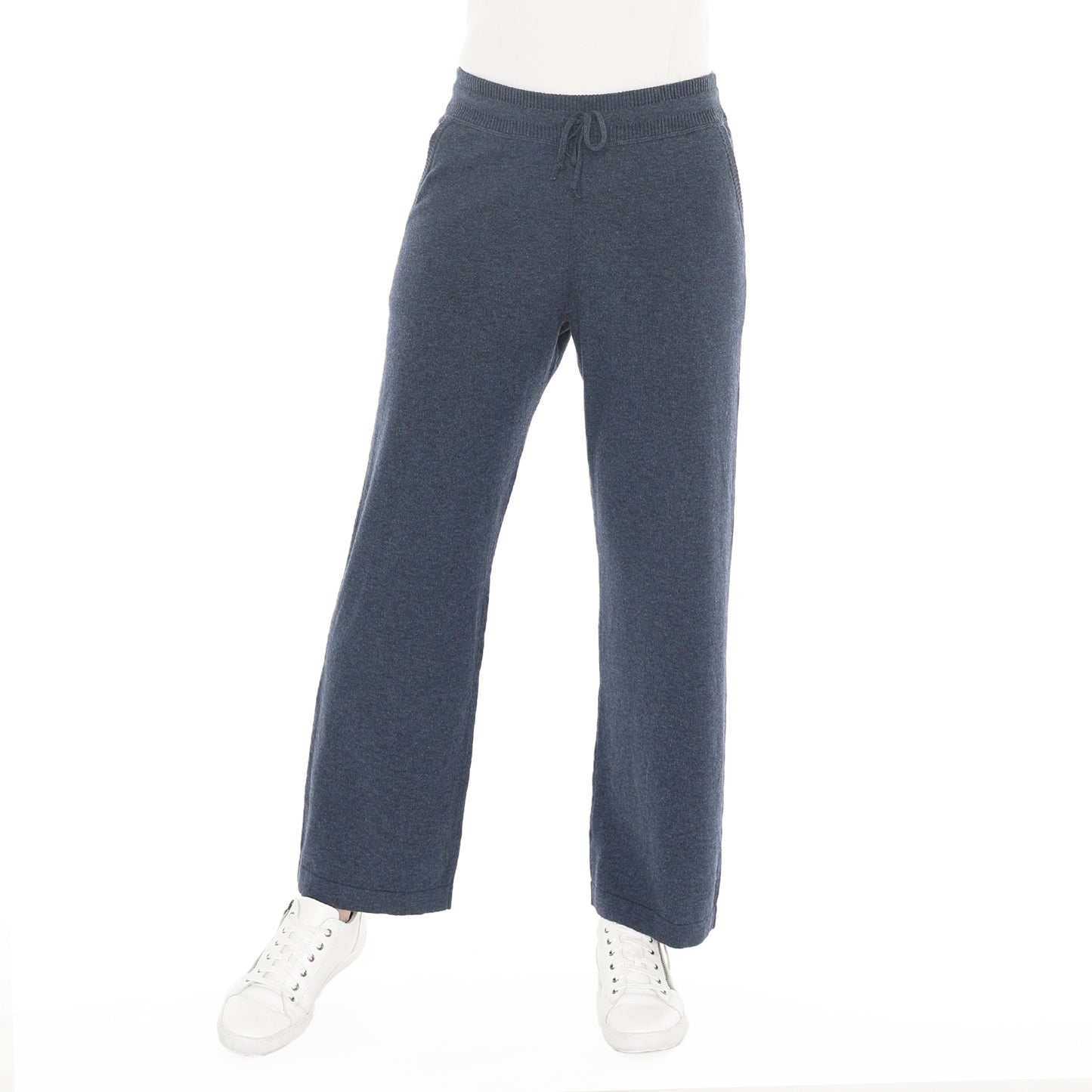 Jump Knit Straight Leg Pants - Indigo Marle