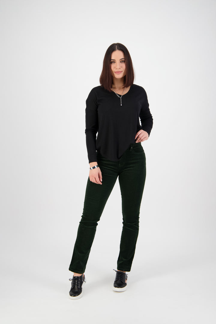 Vassalli Straight Leg Full Length Cord Pant