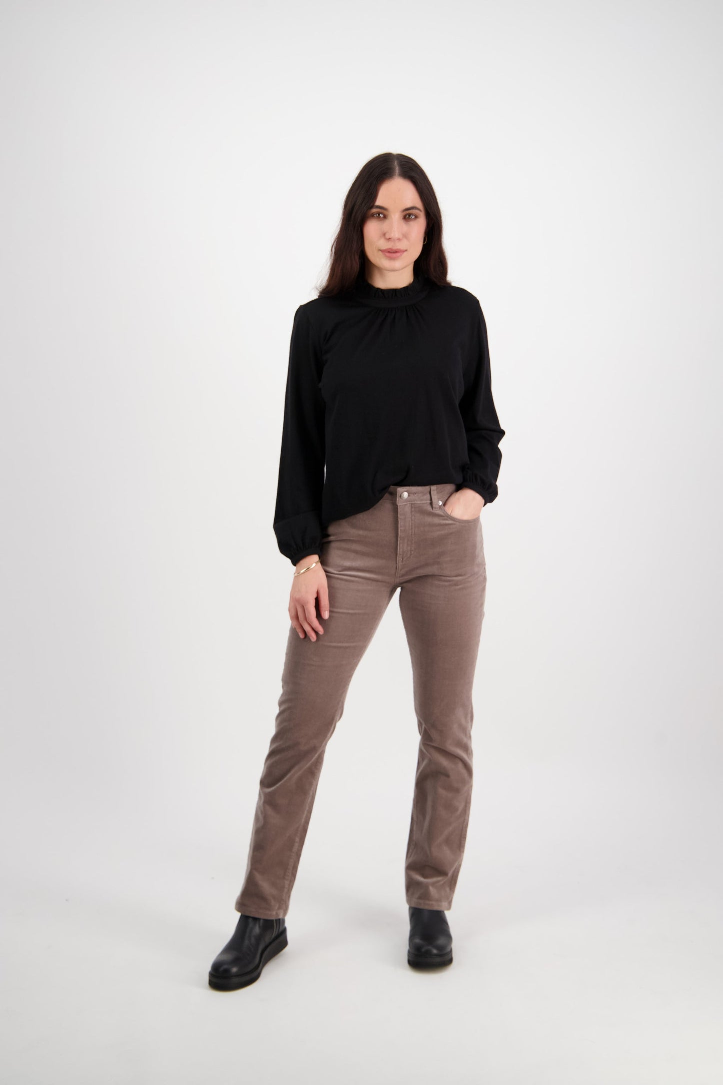 Vassalli Straight Leg Full Length Cord Pant