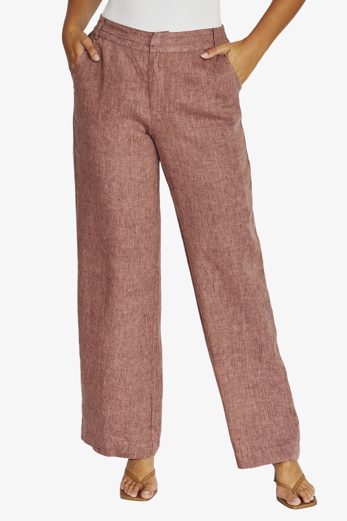 Jump Stitch Waist Pant - Rhubarb