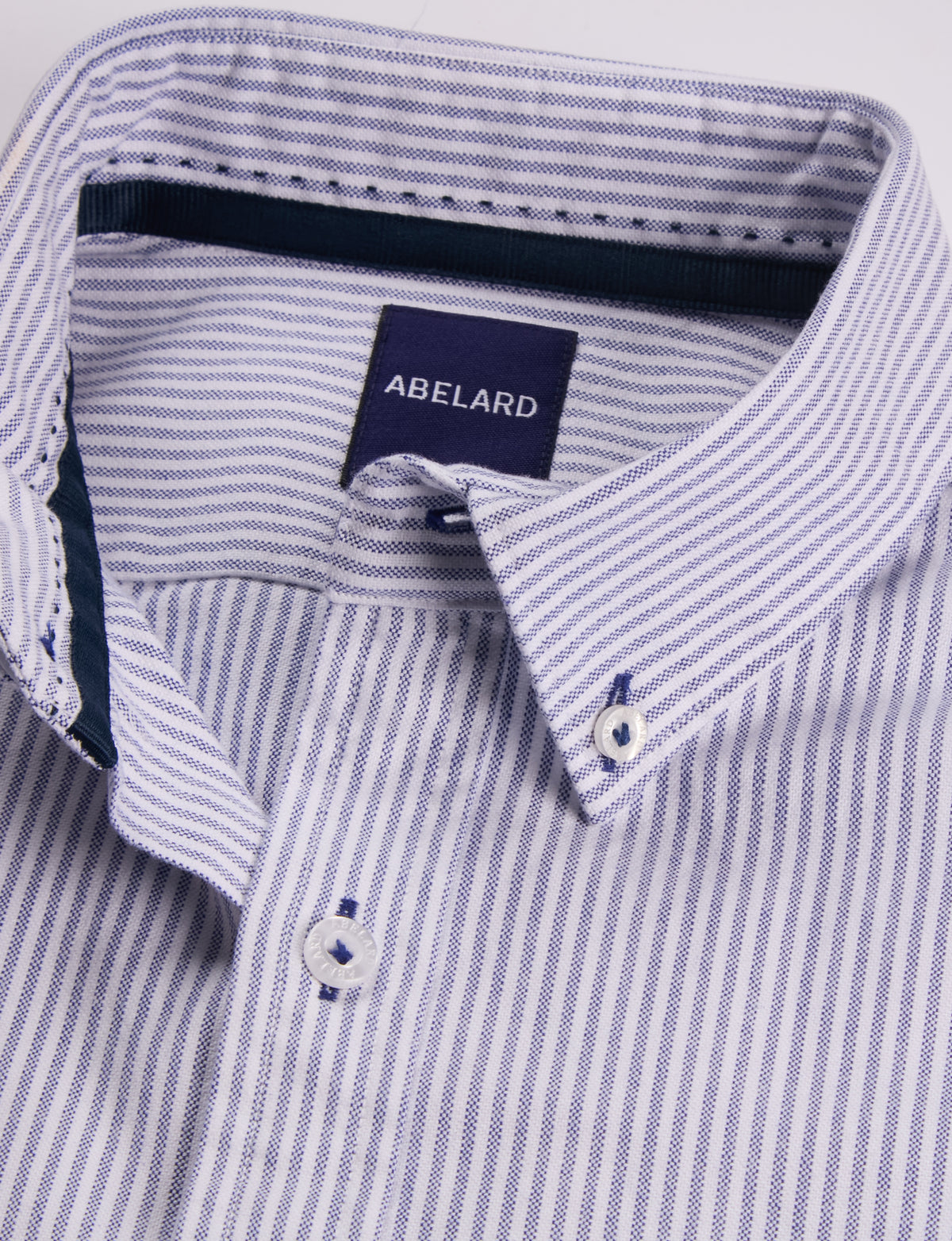 Abelard Mallorca Oxford Stripe Long Sleeve Shirt - Royal