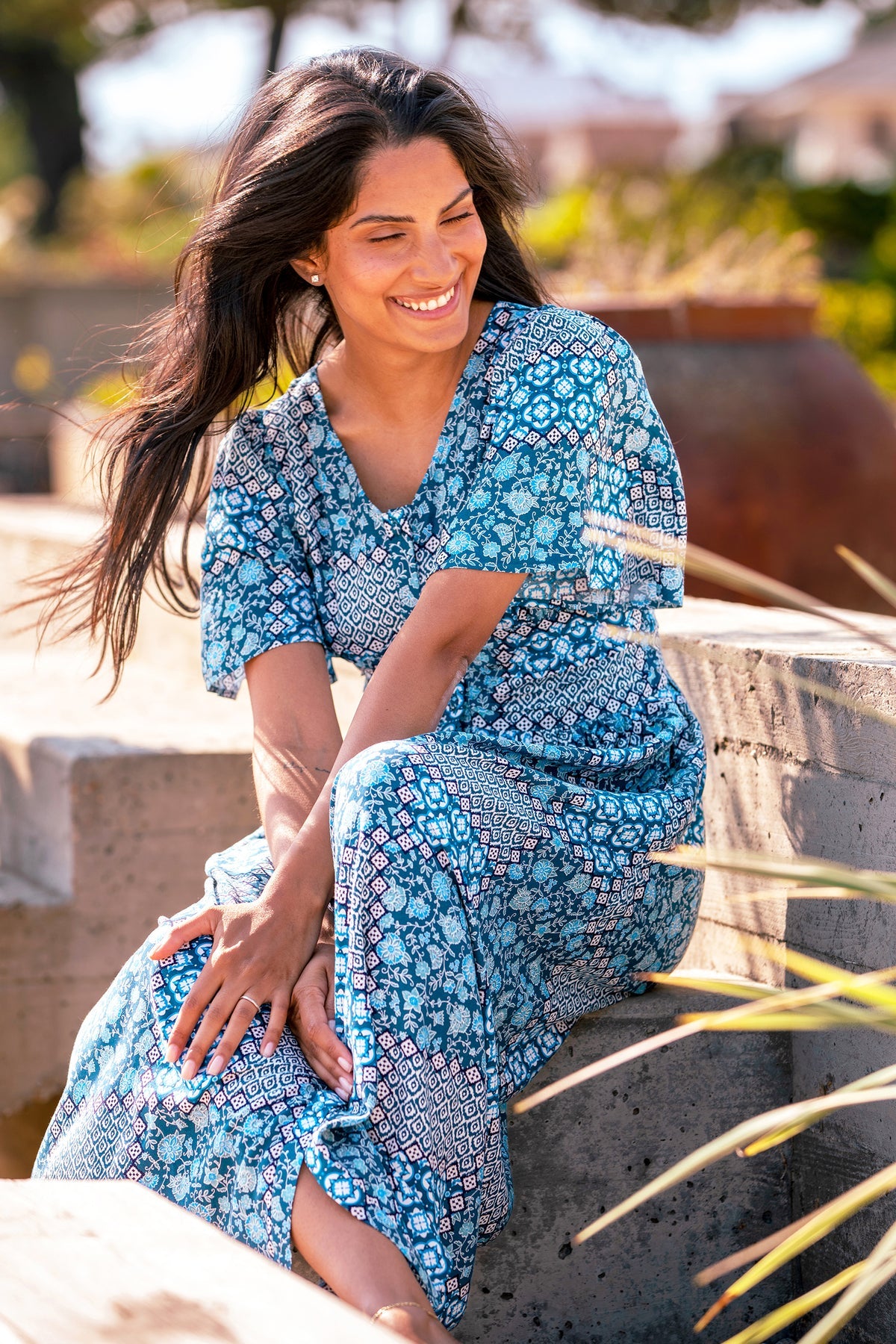 Brakeburn Folk Floral Patchwork Dress