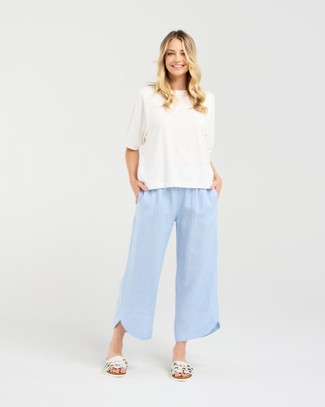 Blackstone Verona Spliced Short Sleeve Tee-White
