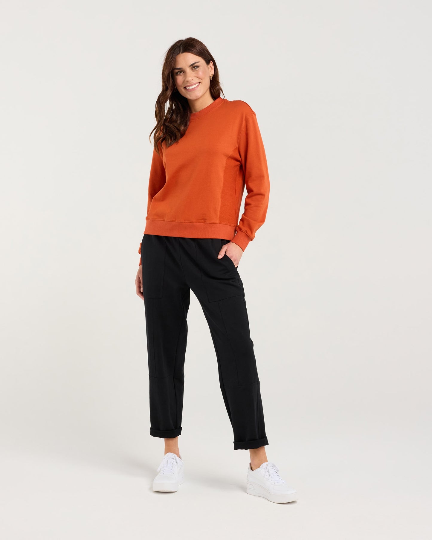 Blackstone Gabriella Side Panel Sweat - Pumpkin Spice