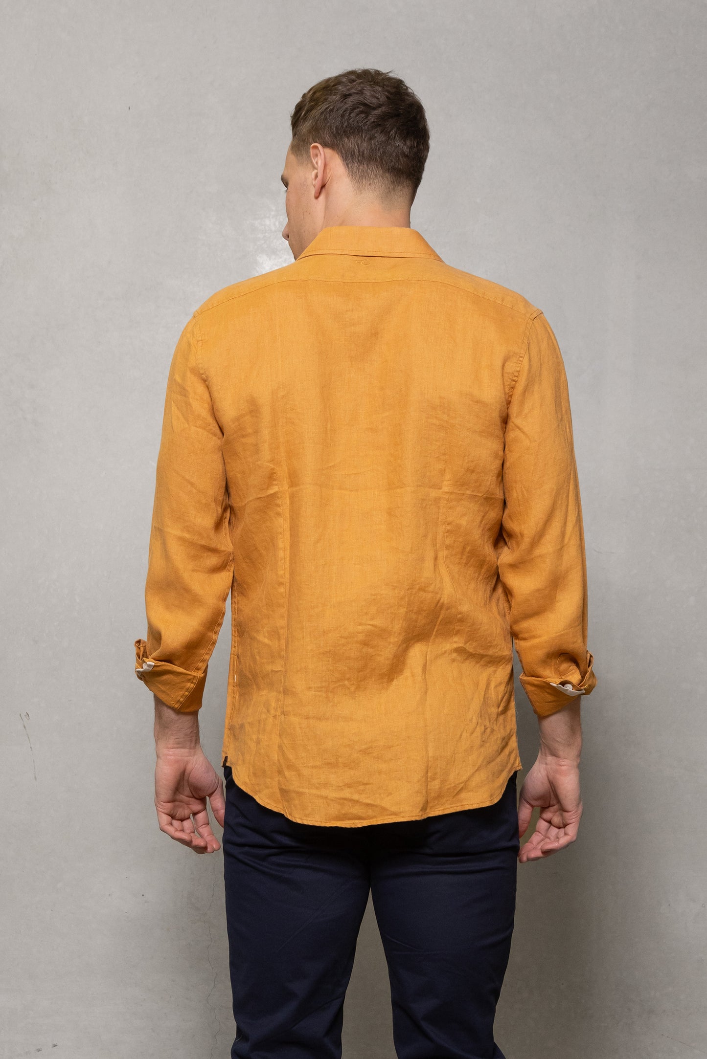 Cutler Blake Linen Long Sleeve Shirt Gold