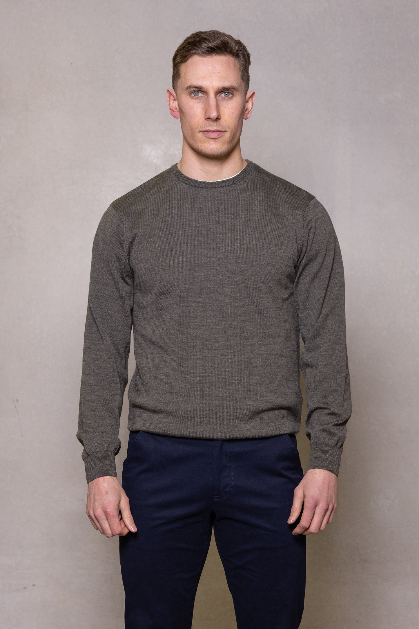 Cutler Dawson Crew Neck Jumper - Forest