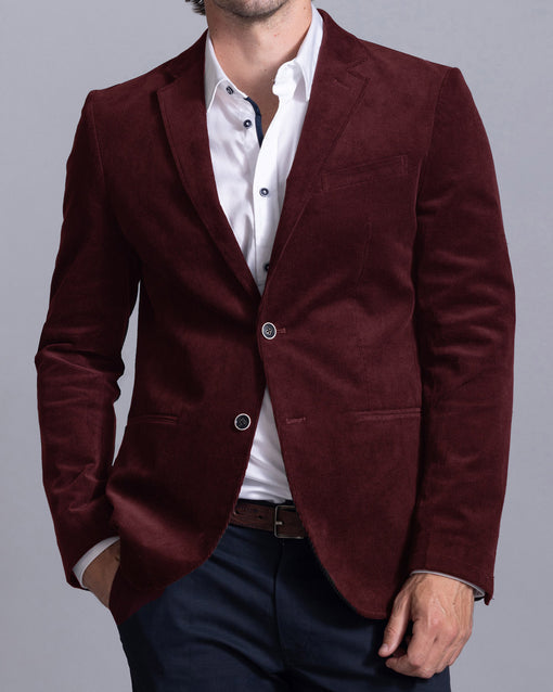 Cutler and Co Heaton Wine Corduroy Blazer