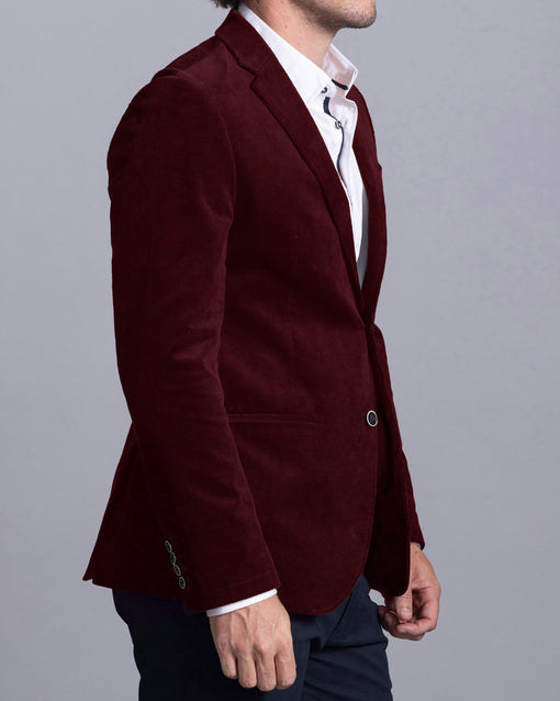Cutler and Co Heaton Wine Corduroy Blazer
