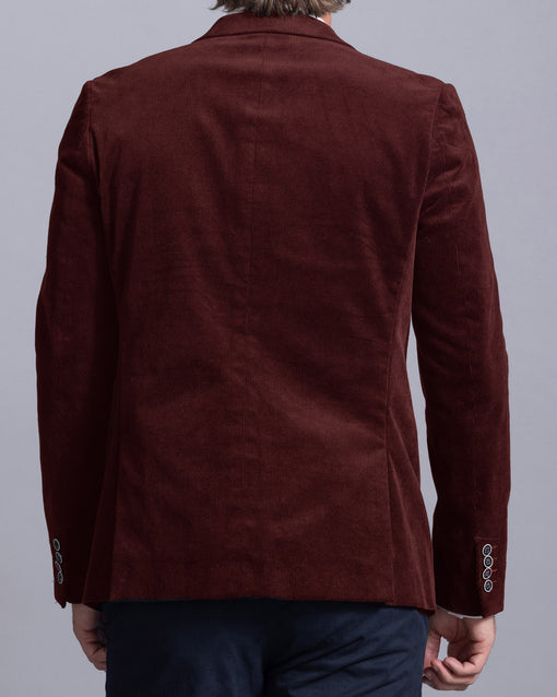 Cutler and Co Heaton Wine Corduroy Blazer