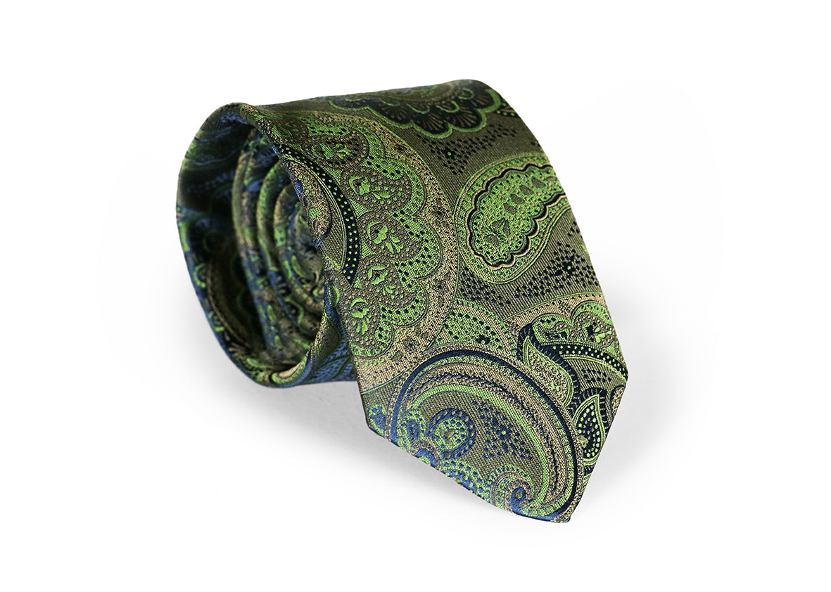 Fellini Luxe Paisley Long Tie