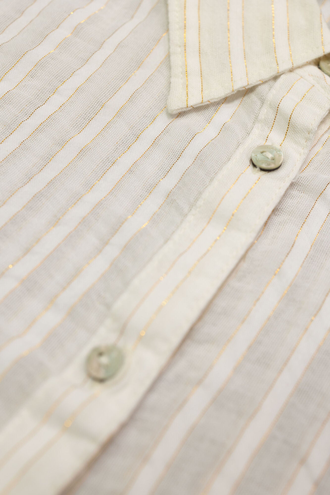 Garcia Metallic Gold Stripe Long Sleeve Shirt