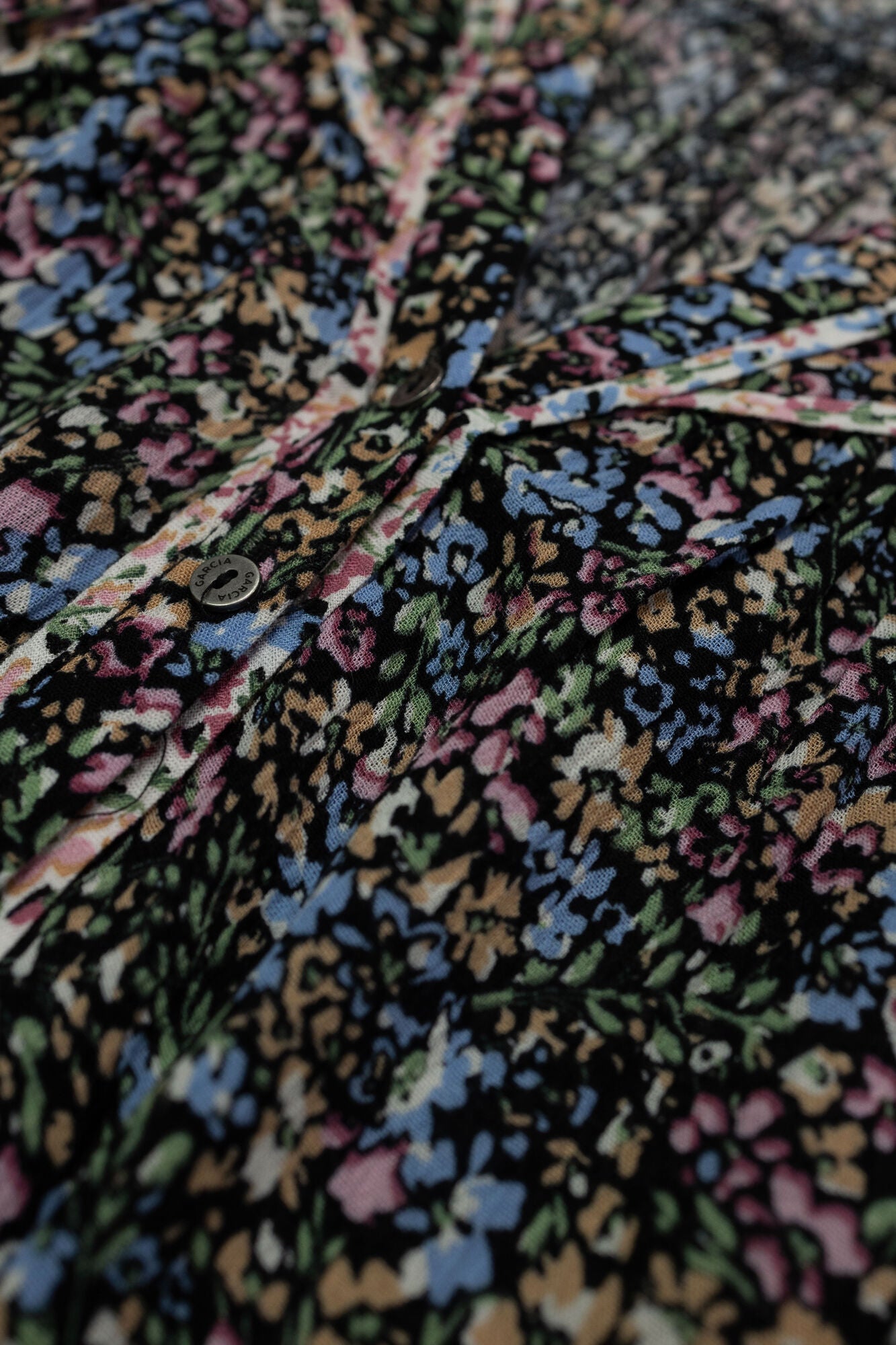 Garcia Black Multi Short Sleeved Dress