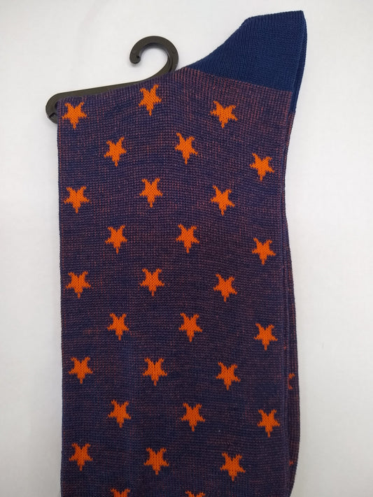 Visconti Patterned Cotton Dress Socks