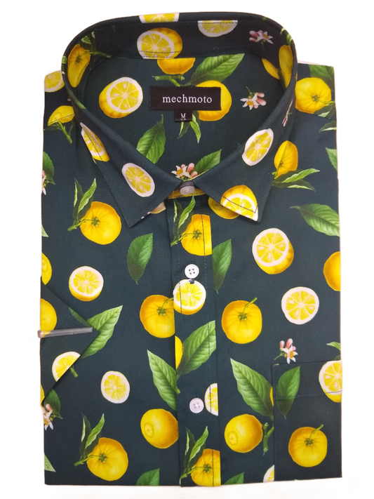 Mechmoto Green Lemons Short Sleeve Shirt