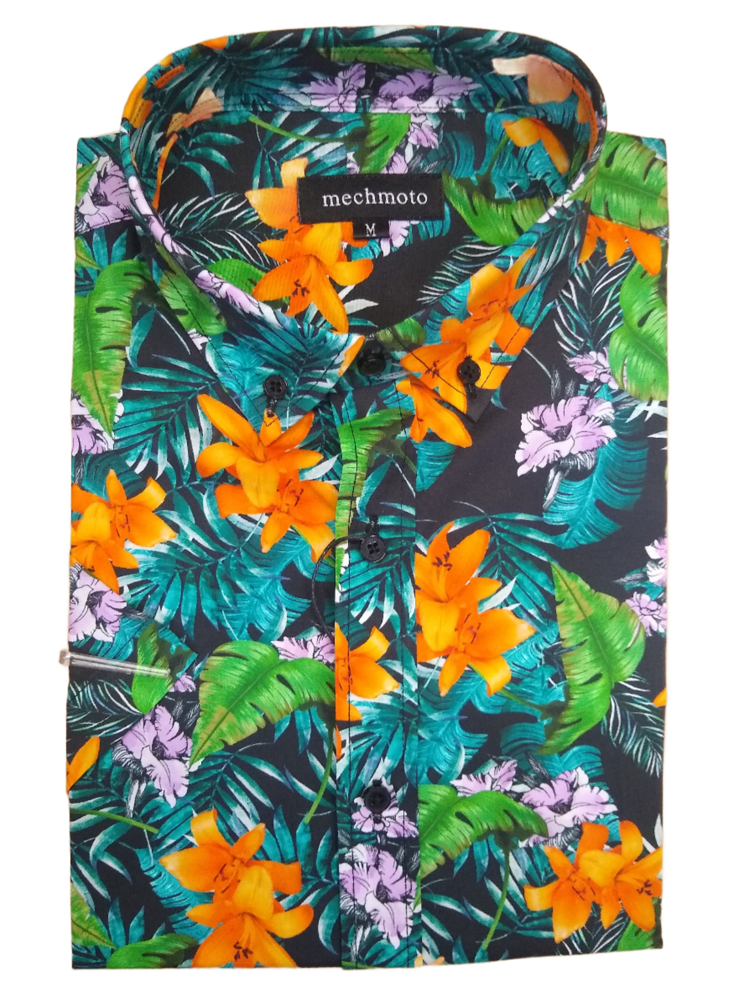 Mechmoto Hawaiian Print Short Sleeve Shirt