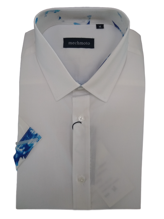 Mechmoto Broken Contrast Print Short Sleeve Shirt