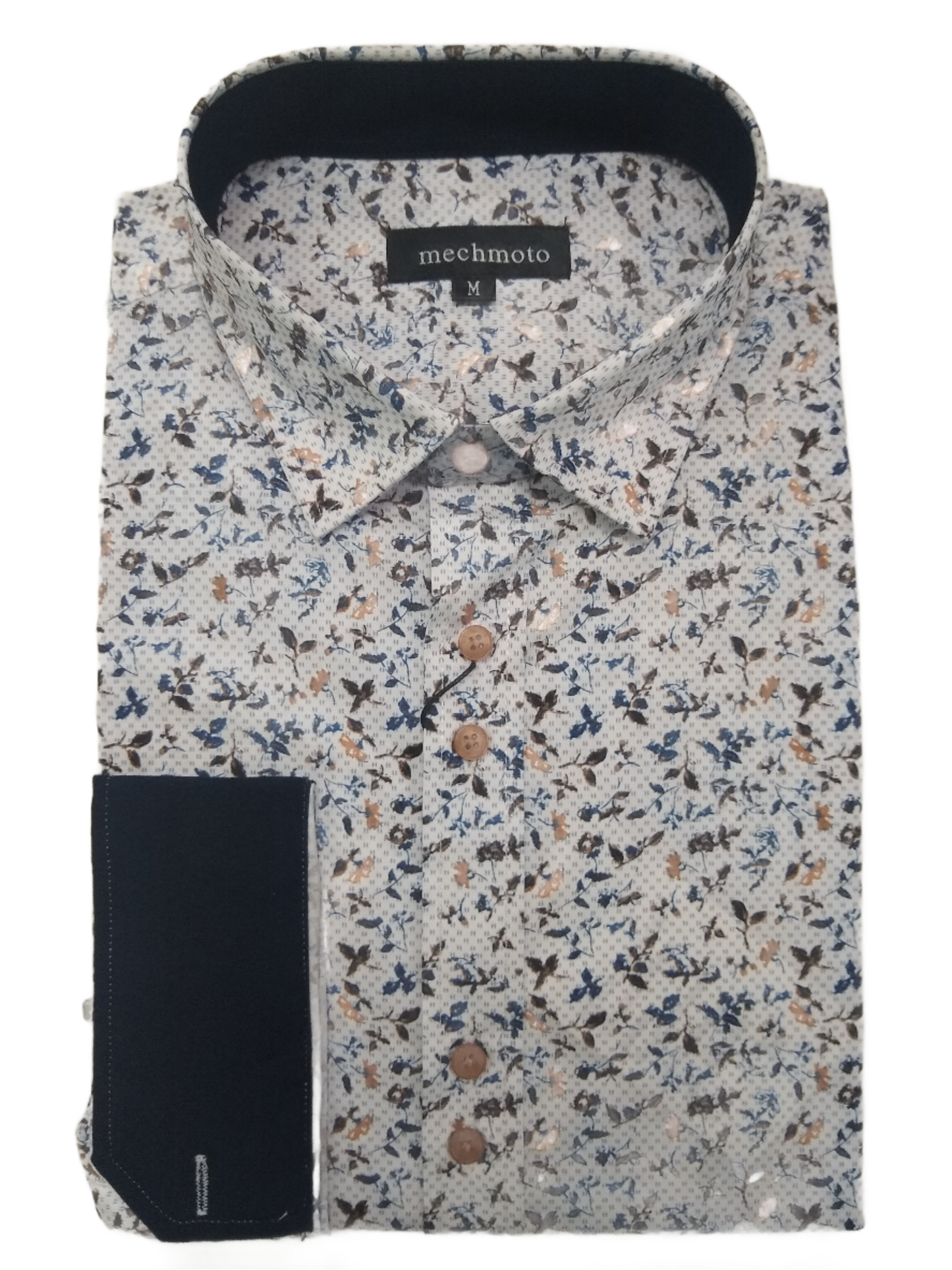 Mechmoto Stretch Dot Floral Long Sleeve Shirt