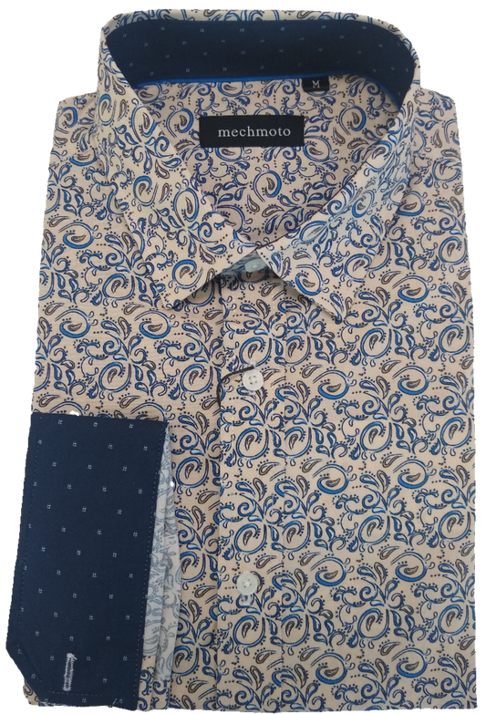 Mechmoto Water Print Long Sleeve Shirt