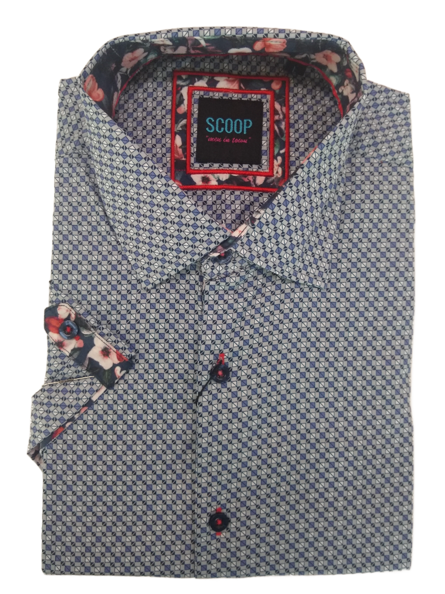 Scoop George Silver Short Sleeve Shirt