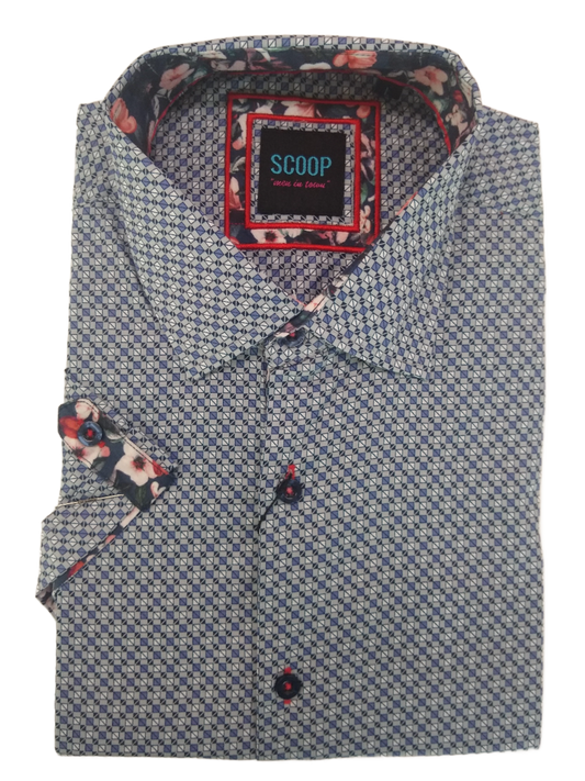 Scoop George Silver Short Sleeve Shirt