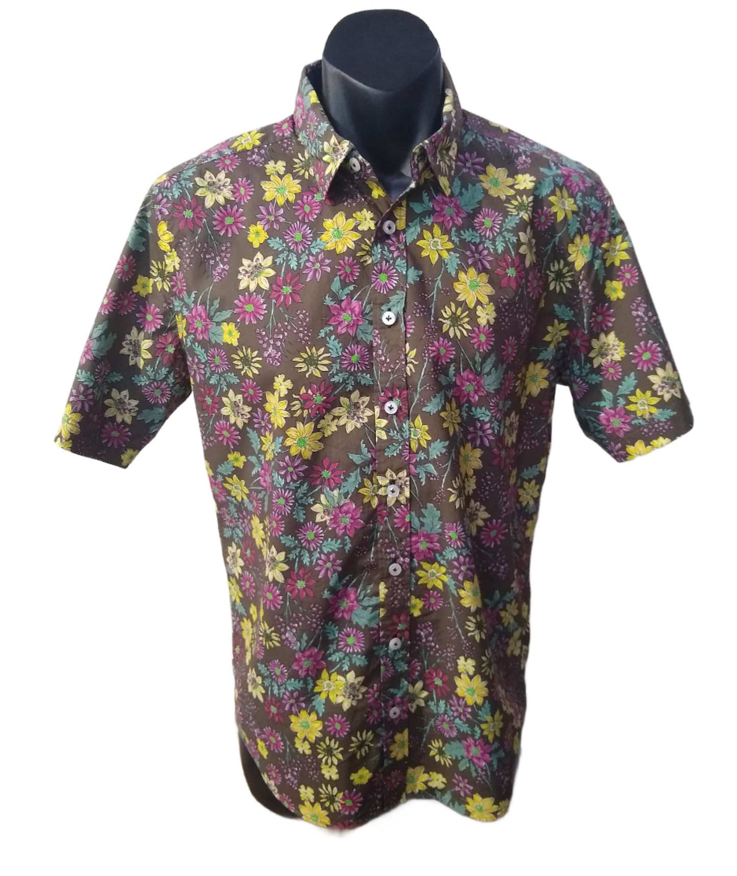 Abelard Bright Earthly Print Short Sleeve Shirt