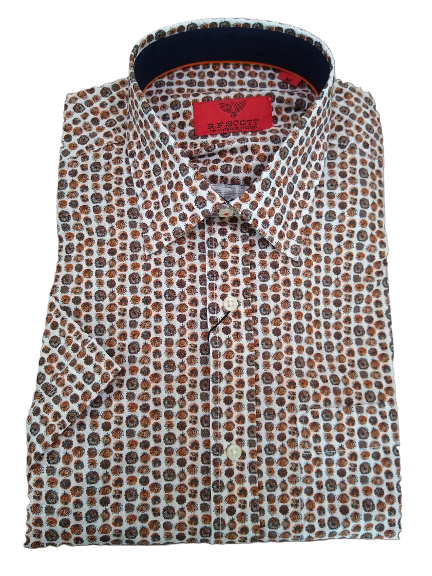 R.F. Scott Brown Circles Short Sleeve Shirt