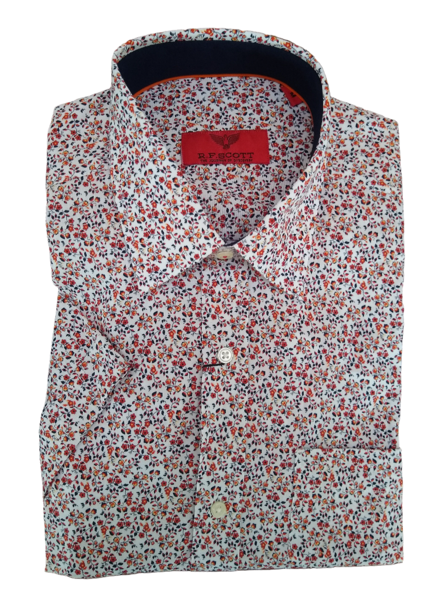 R.F. Scott Fields Red Floral Short Sleeve Shirt