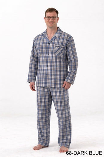 Lichfield Summer Weight Long Cotton Pyjamas